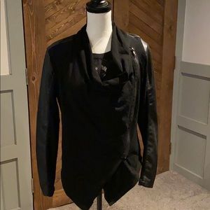 Black faux leather jacket